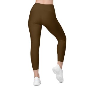 LB Athletics Club Pocket Leggings in Brown - Image 3