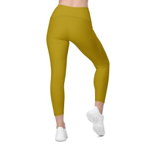 LB Athletics Club Pocket Leggings in Gold - Image 3