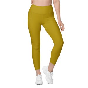 LB Athletics Club Pocket Leggings in Gold - Image 4