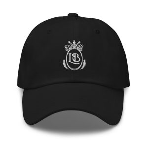 LB Crest Cap in Onyx & White Embroider