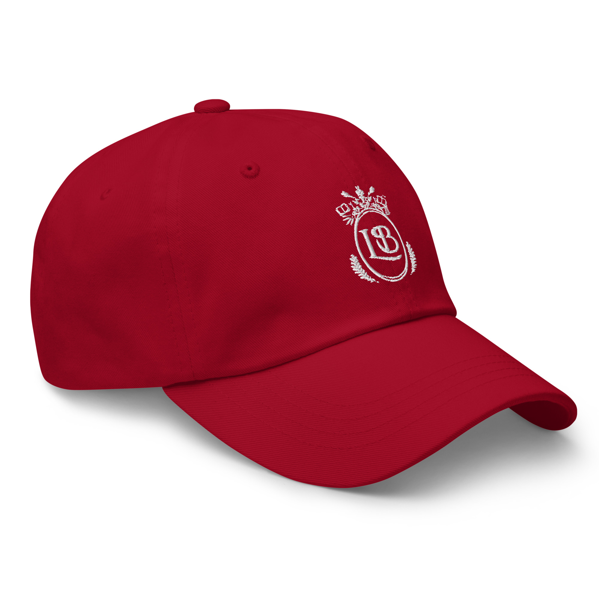 LB Crest Cap in Garnet & White Embroider - Image 3