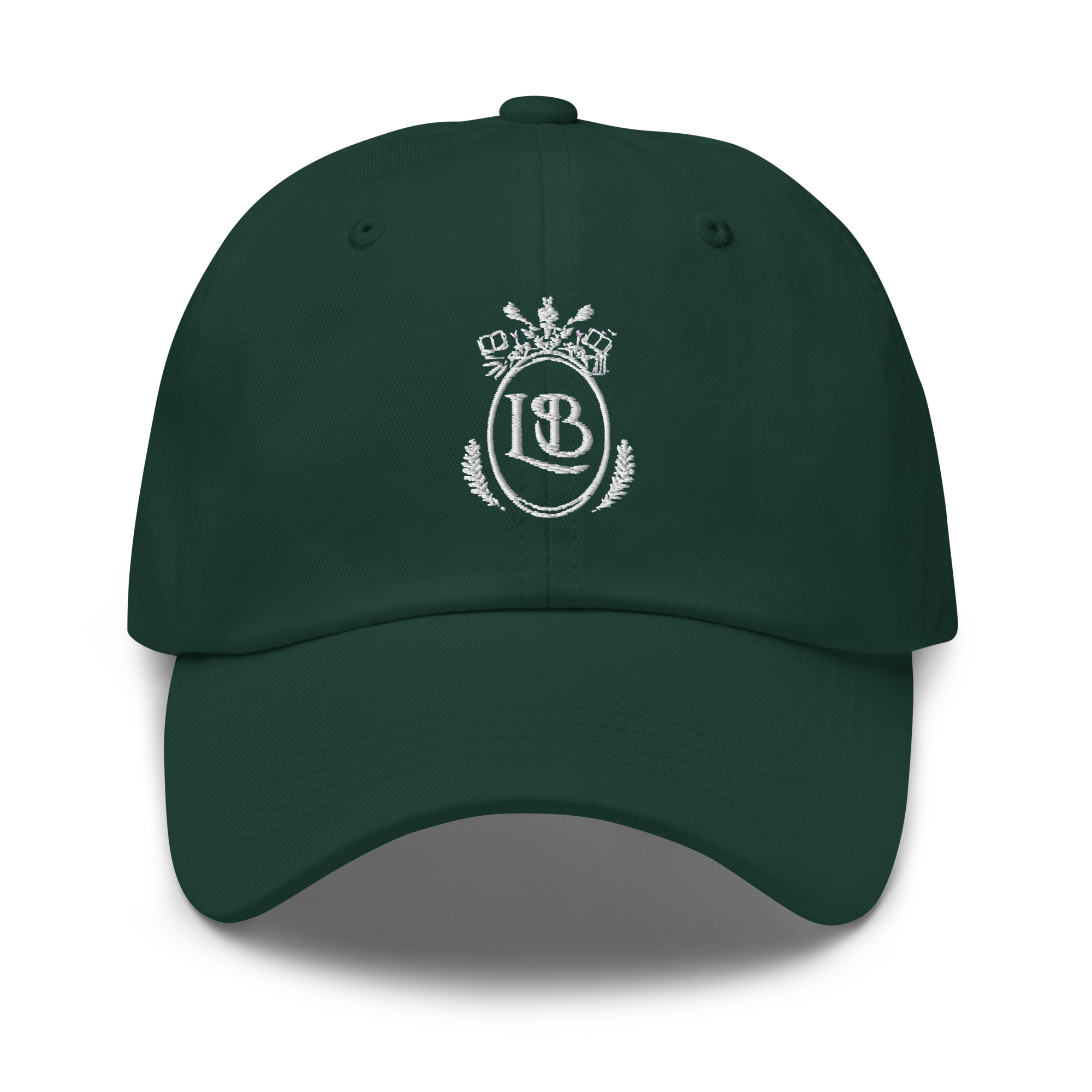 LB Crest Cap in Basil & White Embroider - Image 1