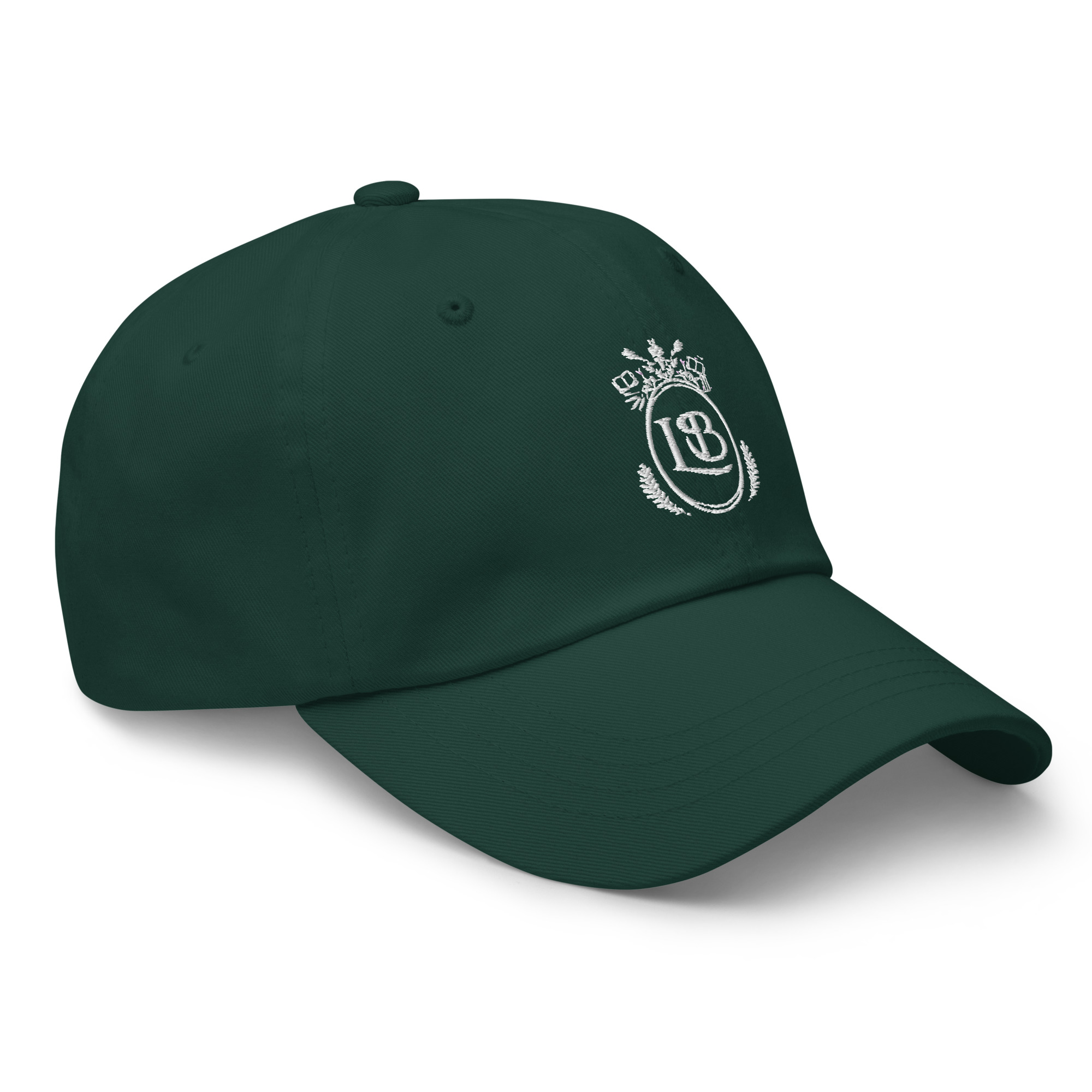 LB Crest Cap in Basil & White Embroider - Image 3