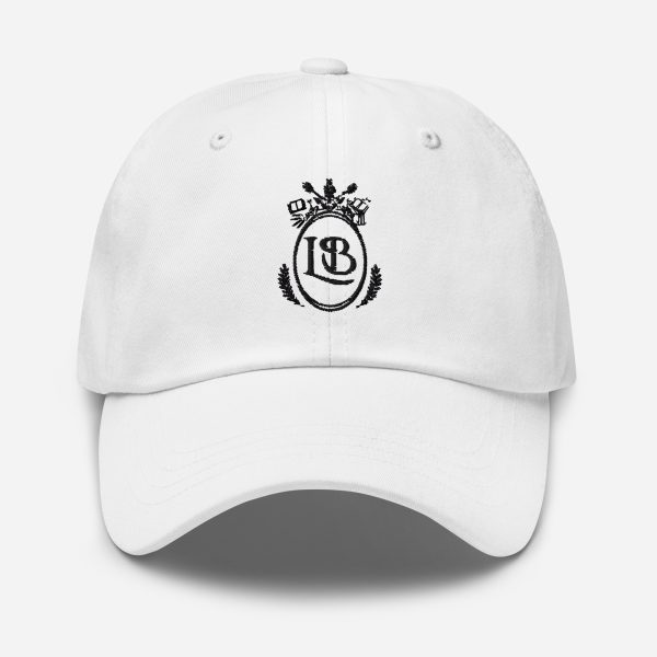 LB Crest Cap in Porcelain & Onyx Embroider