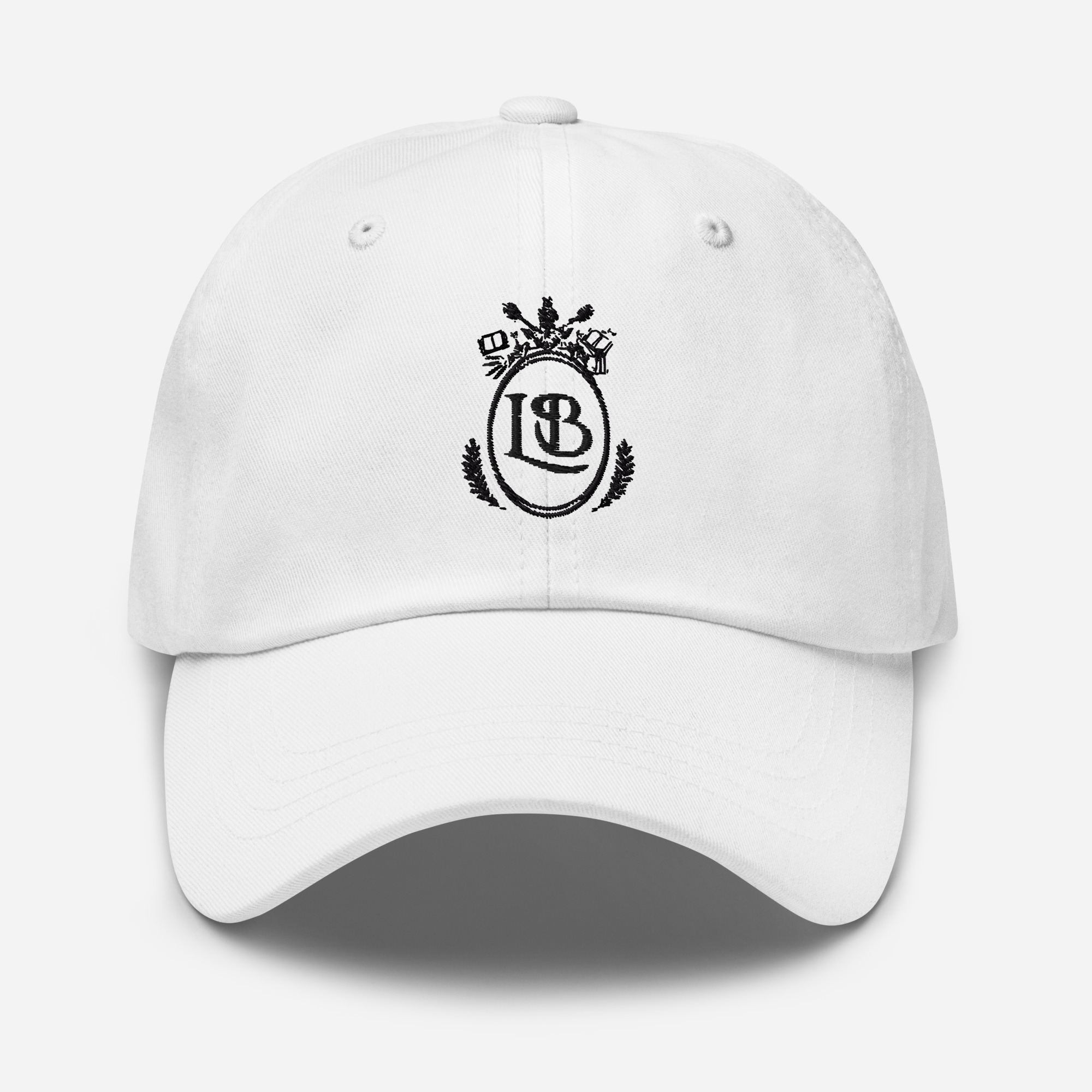 LB Crest Cap in Porcelain & Onyx Embroider - Image 1