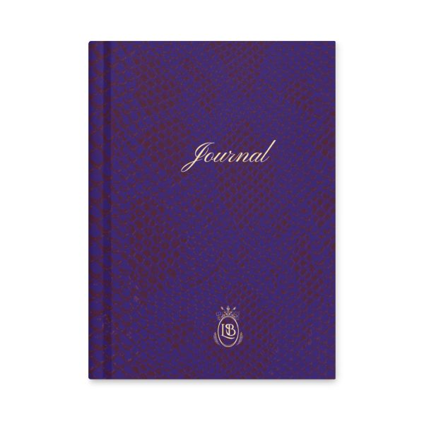 Exotic Hardcover Personal Journal in Ink & Deep Cherry