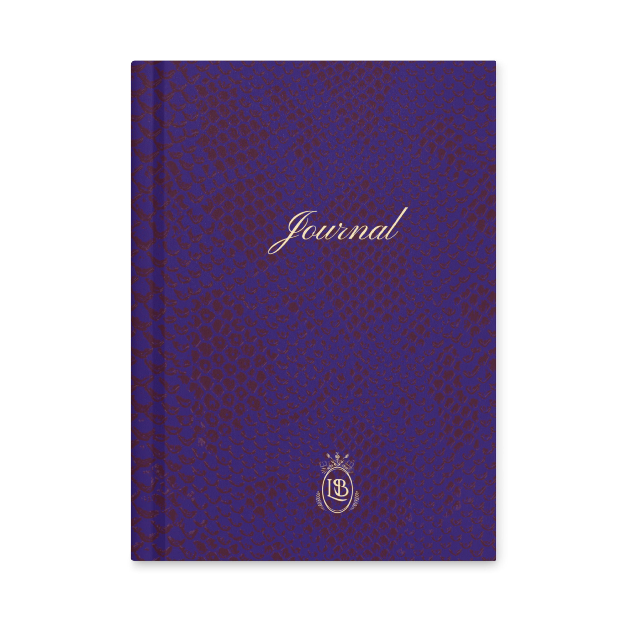 Exotic Hardcover Personal Journal in Ink & Deep Cherry - Image 1
