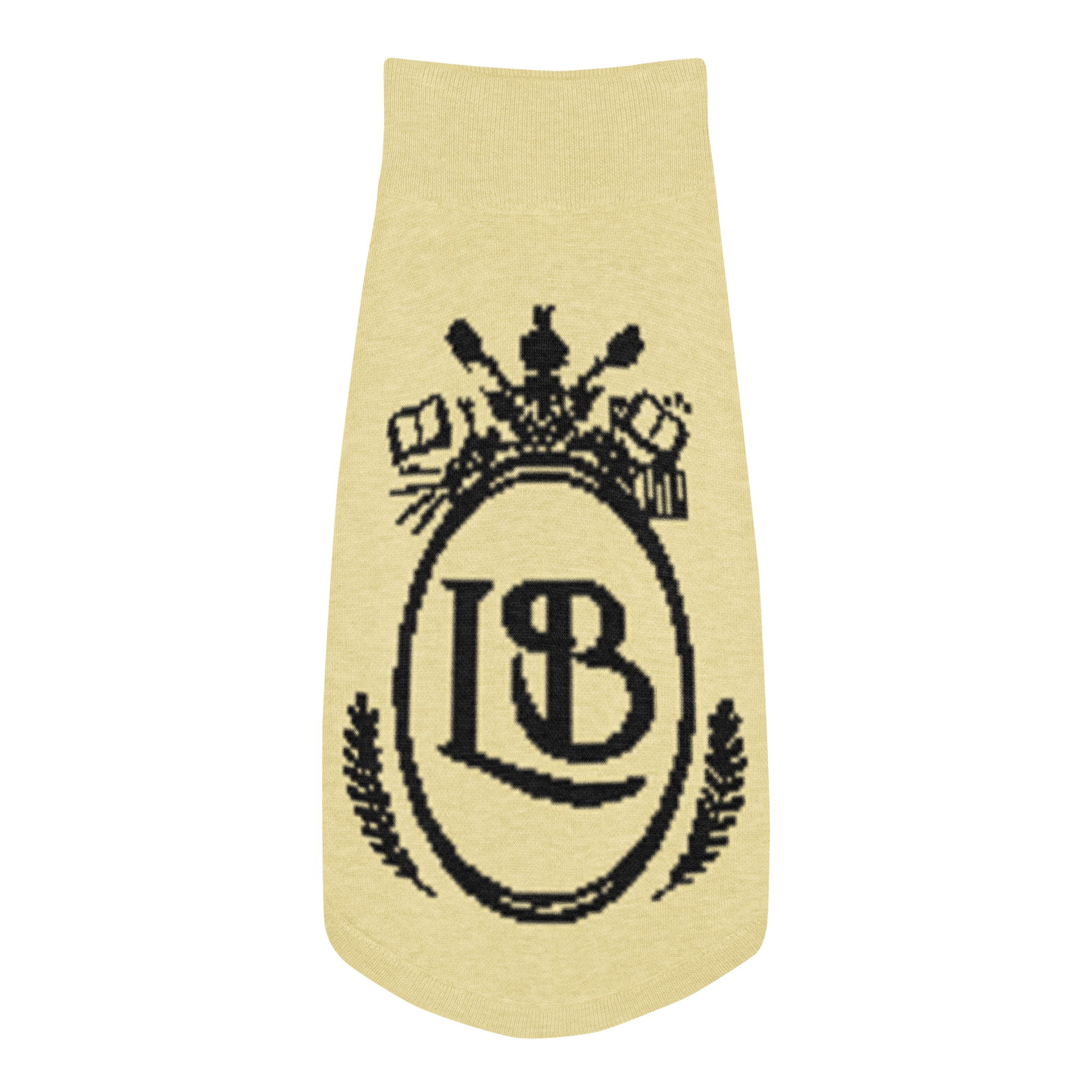 OLB Knit Pet Sweater in Butter & Onyx - Image 1