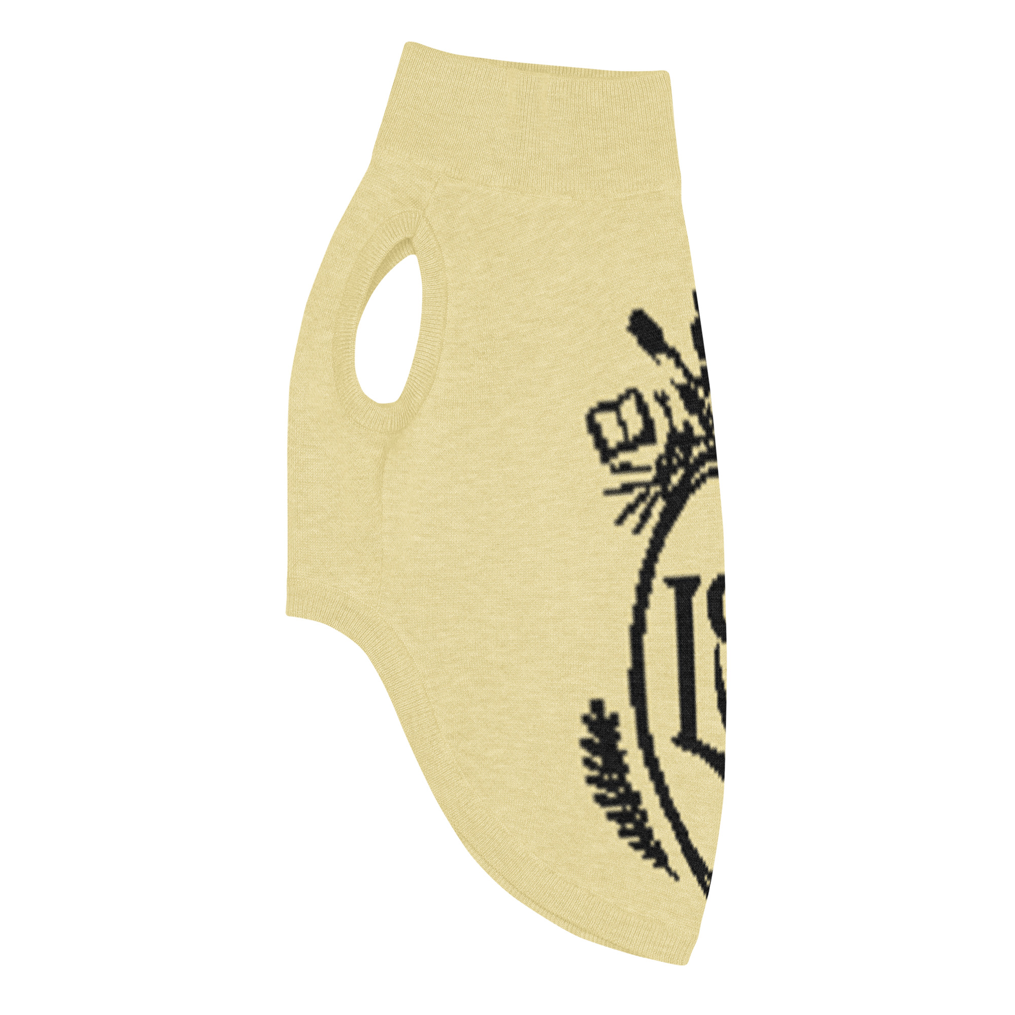 OLB Knit Pet Sweater in Butter & Onyx - Image 2