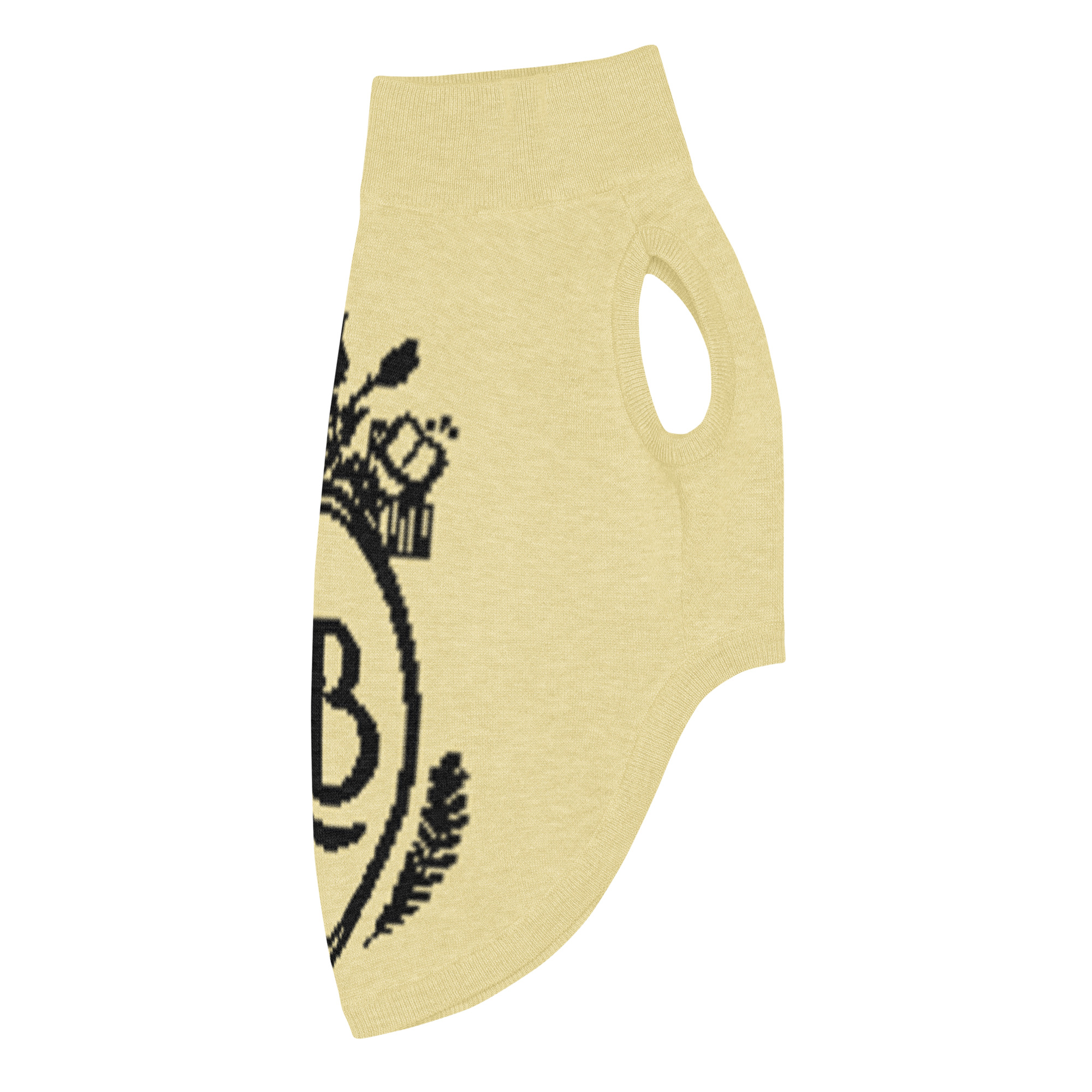 OLB Knit Pet Sweater in Butter & Onyx - Image 3