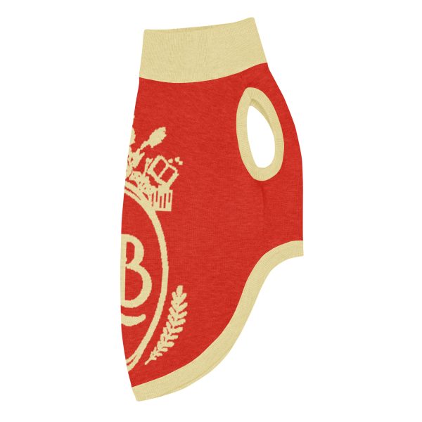 OLB Knit Pet Sweater in Cherry