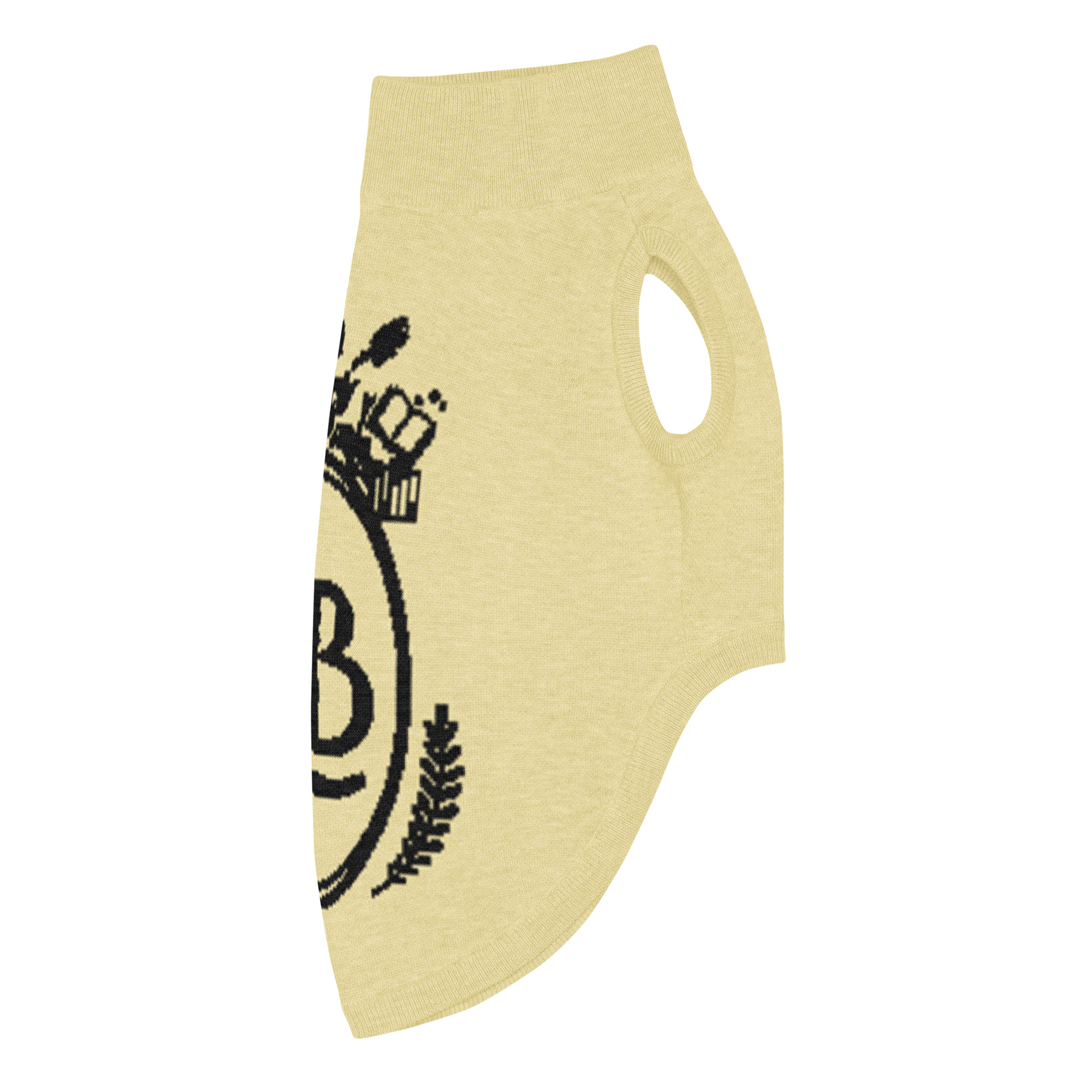 OLB Knit Pet Sweater in Butter & Onyx - Image 9