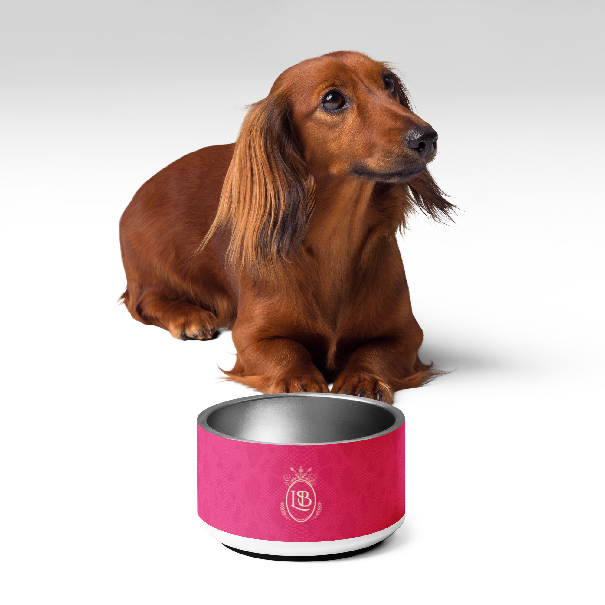 Exotic Crest Pet Bowl in Fuchsia - Image 3