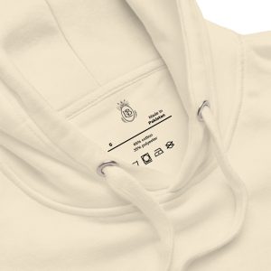 LB Crest Hoodie in Ivory & Gold Embroider - Image 2